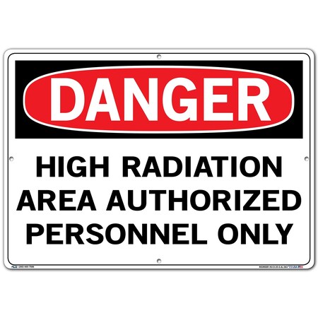 Vestil Aluminum Sign, 14-1/2" H, 20-1/2" W, Aluminum, Rectangle, SI-D-25-E-AL-063 SI-D-25-E-AL-063